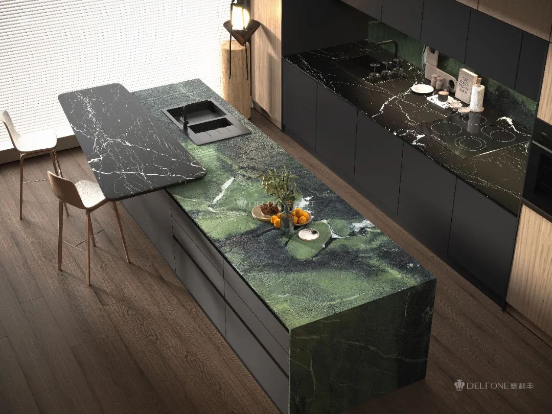 DELFONE新品 | 数码玲珑石·牛油果绿，油画般质感赋予空间艺术生命力(图17)
